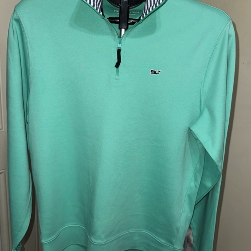 Vineyard Vines Men's Mint Green 3/4 Sweater Resort wear. Circa 2014.